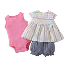 Load image into Gallery viewer, Baby Girl dress triple set