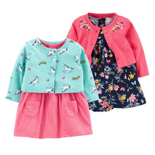 Load image into Gallery viewer, Baby Girls Flower Dresses Cotton Jumpsuits
