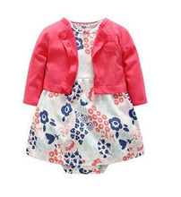 Load image into Gallery viewer, Baby Girls Flower Dresses Cotton Jumpsuits