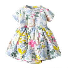 Load image into Gallery viewer, Baby Girls Flower Dresses Cotton Jumpsuits