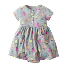 Load image into Gallery viewer, Baby Girls Flower Dresses Cotton Jumpsuits