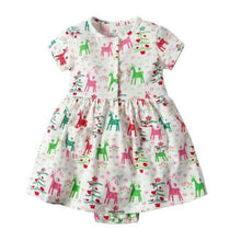 Load image into Gallery viewer, Baby Girls Flower Dresses Cotton Jumpsuits