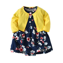 Load image into Gallery viewer, Baby girls clothes cotton 2 pieces suit cardigan+short