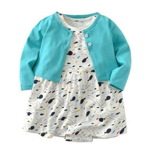 Load image into Gallery viewer, Baby girls clothes cotton 2 pieces suit cardigan+short