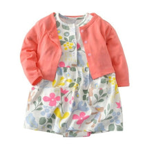 Load image into Gallery viewer, Baby girls clothes cotton 2 pieces suit cardigan+short