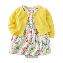 Load image into Gallery viewer, Baby girls clothes cotton 2 pieces suit cardigan+short