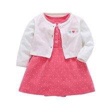 Load image into Gallery viewer, Baby girls clothes cotton 2 pieces suit cardigan+short