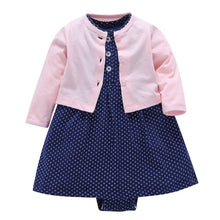 Load image into Gallery viewer, Baby girls clothes cotton 2 pieces suit cardigan+short