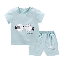 Load image into Gallery viewer, Grey Dogs Pattern Cartoon Baby Boy Clothing Sets