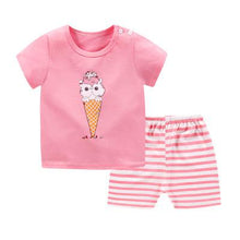 Load image into Gallery viewer, Grey Dogs Pattern Cartoon Baby Boy Clothing Sets