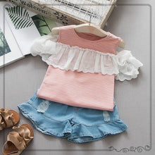 Load image into Gallery viewer, Baby Girls Clothing Sets  Lace Cute T shirt+pant
