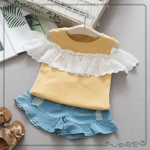 Load image into Gallery viewer, Baby Girls Clothing Sets  Lace Cute T shirt+pant