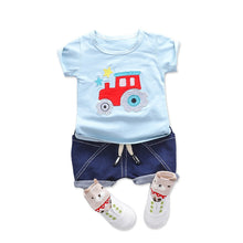 Load image into Gallery viewer, Short Sleeve Children's T-shirt Tops + Cowboy Pants