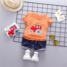 Load image into Gallery viewer, Short Sleeve Children's T-shirt Tops + Cowboy Pants