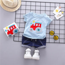 Load image into Gallery viewer, Short Sleeve Children's T-shirt Tops + Cowboy Pants