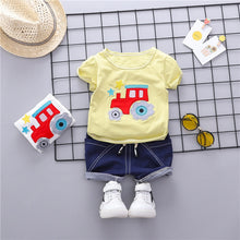 Load image into Gallery viewer, Short Sleeve Children's T-shirt Tops + Cowboy Pants