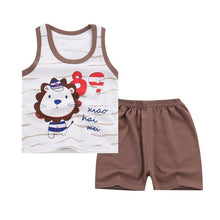 Load image into Gallery viewer, Boys sleeveless T-shirts Tops + Pants